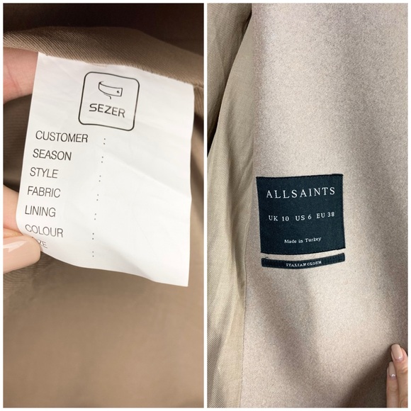 ALL SAINTS Ember Nesi Wool Cocoon Coat NEW - Picture 10 of 16